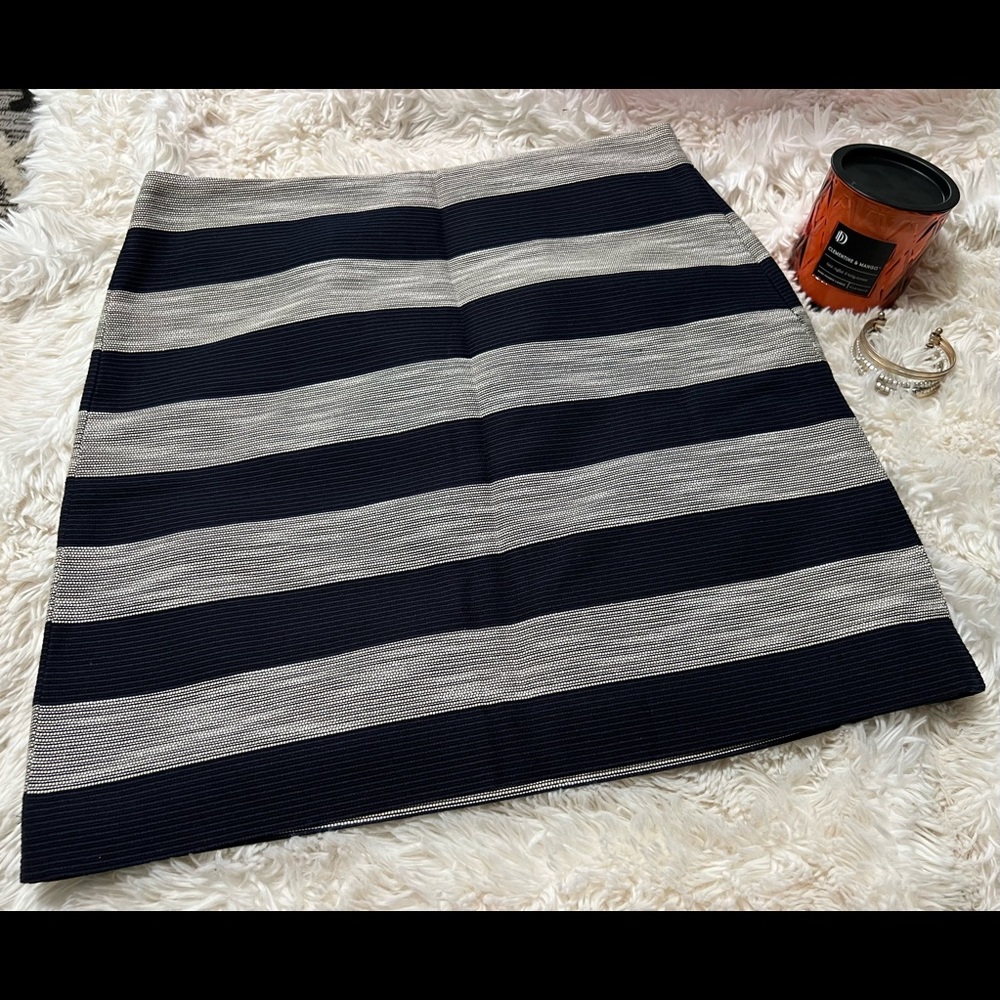 LOFT Striped Mini Skirt